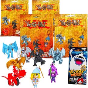Screen Legends Yugi Figure Hanger Mystery Party Favors Set – Bundle with 4 Yugi Mystery Blind Bags and More | Mystery Toys for Kids