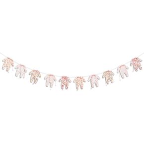 Flower Baby Shower Bow Banner - Baby In Bloom Garland, Baby Shower, Birthday, Anniversary, Gender Reveal Party Decoration Supplies, Floral Baby Clothes Banner Photo shoot background props