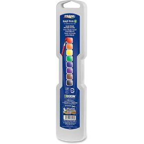 Prang Products - Prang - Professional Watercolors, 8 Assorted Colors, 8/Set - Sold As 1 Each - Semi-moist transparent watercolor paints contain no wax. - Brilliant pigments mix cleanly, flow easily, and stay true. - Paint never dries out. - White, segment