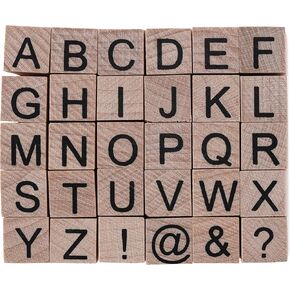 Small Uppercase Alphabet Wood Stamp Set by Recollections™