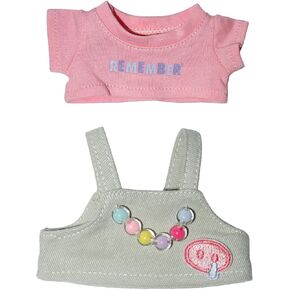 17cm Doll Clothes , 17cm Clothes Skirt Set, 2 Piece Colorful T-Shirt+ with Overalls or Skirt Outfit Premium Fashion Cute Doll Accessories(NO Doll)(Style A)