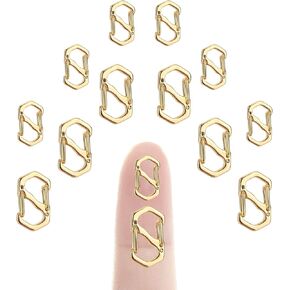 12pcs Double Opening Lobster Clasp, Stainless Steel Necklace Shortener 2 Sizes Chain Clasp Bracelet Clasps and Closures S Lock Jewelry Clips Connectors for DIY Jewelry Making (Silver)