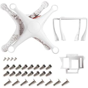 WLLBMDJ for Phantom 3 Upper Middle Bottom Landing Gear Body Shell Set for DJI Phantom 3 Advance Drone Repair Parts
