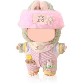 3pcs 6.69in Doll Clothes, Include 1 Jumpsuit 1 Headband and Neck Scarf Kawaii Cute Sugar Style Suit Have A Seat Outfit No Doll Included