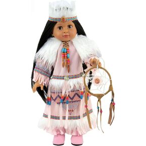 American Fashion World Pink Native American Outfit Made for 18 inch Dolls Such as American Girl Dolls