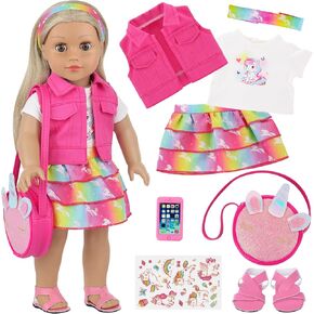 American Doll Clothes and Accessories 18 Inch Doll Casual Playset Doll Outdoor Accessories (Not Include Doll)