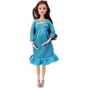 11IN Pregnant Mom Doll With Baby in Her Tummy - Creative Toy (Blue)
