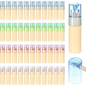 48 Pcs Mini Colored Pencils, Coloring Drawing Pencil Bulk with Sharpener Portable Coloring Pencils Set for Artists Sketching Painting Classroom School Kids Teachers Supplies