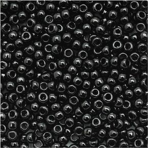 Toho Round Seed Beads 11/0#49 'Opaque Jet' 8 Gram Tube