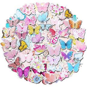 100 Pack Butterfly Stickers, Butterfly Party Favors, Birthday Decorations.