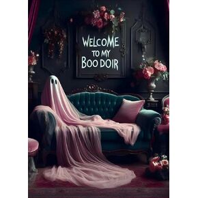 Ghost Pink Roses Diamond Painting Kits for Adults, 5D Halloween Diamond Art Kits for Adults Beginners, DIY Full Round Drill Diamond Dot Painting Gem Art Kits for Adult, Home Wall Decor 11.8x15.7 Inch