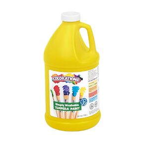 Colorations Paraben-Free Simply Washable Tempera Paint, Set of 10 Colors - 1/2 Gallons. Non-Toxie and Made in The USA