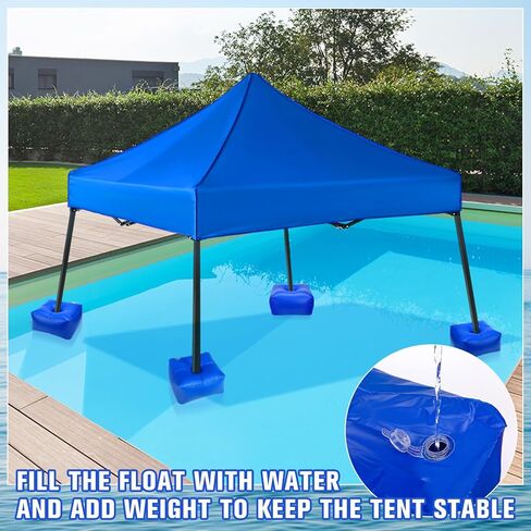 5 PCS طقم تعويم الماء للمظلة ، بما في ذلك 4 PVC PVC Floats 18 "x18" x10 "ومضخة الهواء اليدوية لشاطئ البحيرة ، المظلة غير المدرجة in Saudi Arabia