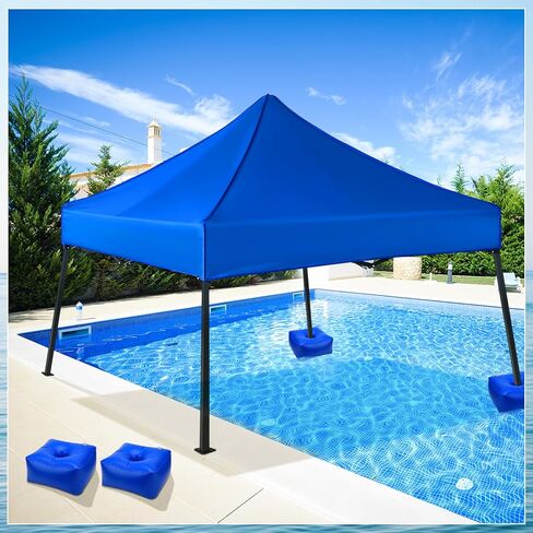 5 PCS طقم تعويم الماء للمظلة ، بما في ذلك 4 PVC PVC Floats 18 "x18" x10 "ومضخة الهواء اليدوية لشاطئ البحيرة ، المظلة غير المدرجة in Saudi Arabia