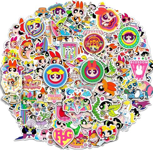 The Cute Girls Stickers for Water Bottle, Cartoon Water Bottles Decals for Kids Teens Students, Cute Girl Decals Scrapbook Laptops Skateboards Decor(50PCS) in Kuwait