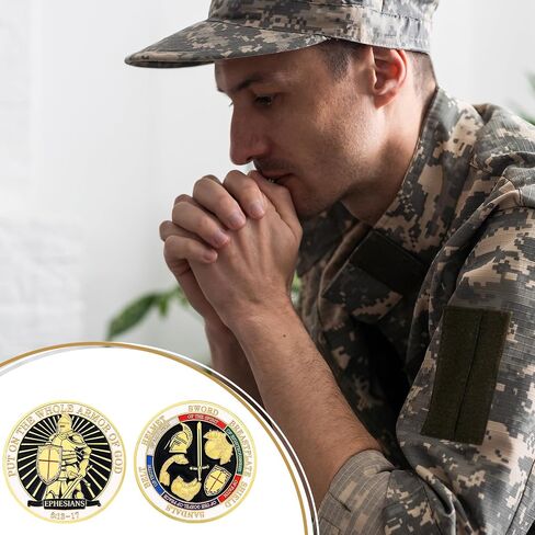 Nosiny 20 Pcs Armor of God Coins Metal Christian Challenge Coins for Religious Prayer Collector Christian Church School Party Commemorative Gifts (Distinct Style) in Saudi Arabia