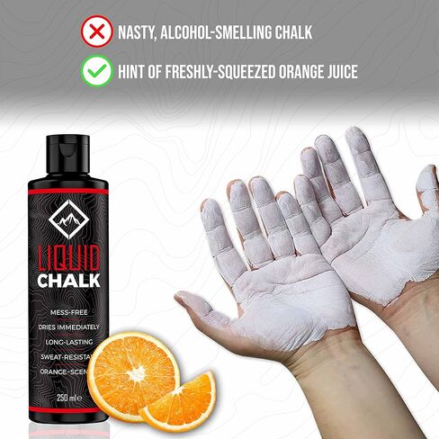 Liquid Chalk - Rosin Free Liquid Grip for Rock Climbing and Bouldering - Improves Grip During Your Climbs Without Ruining The Holds (500 ML (Bundle of 2, 250ML Bottles)) in Kuwait