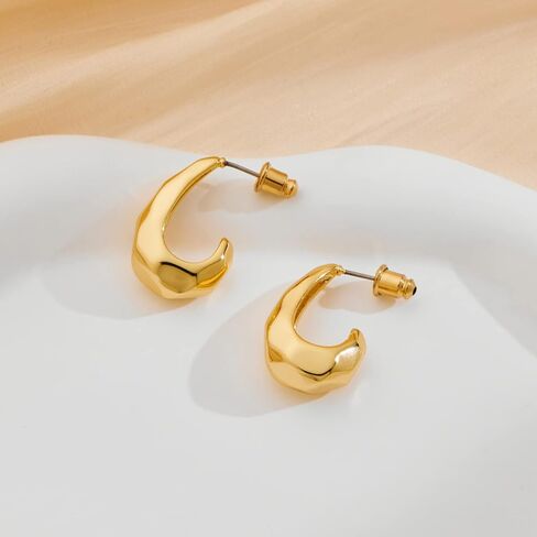 Chunky Gold Hoop Earrings for Women Gold Earrings Fashion Jewelry Gifts for Women in Saudi Arabia