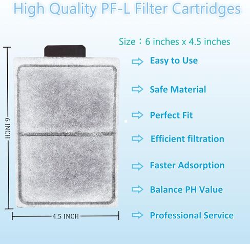 24 Pack PF-L Fish Tank Filter Cartridges, Aquarium Filter Cartridges Replacement Compatible with Top Fin Silenstream PF20, PF30, PF40 and PF75 Power Filters in Saudi Arabia