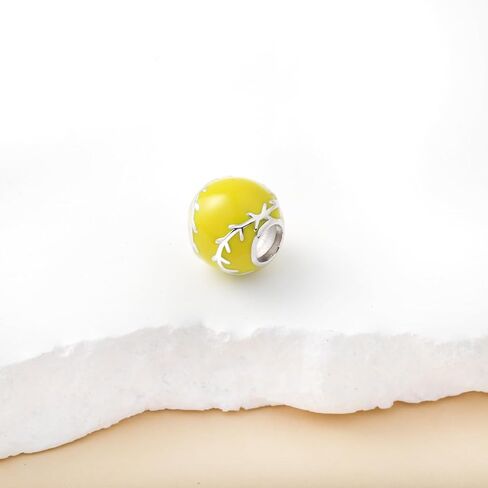 Ball Bead Charm for Jewelry Making - 925 Sterling Silver Sports Basketball/Tennis/Softball/Volleyball Round Charms for DIY Bracelet Necklace Jewelry Gift in Kuwait