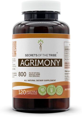 Secrets of the Tribe Agrimony 60 Capsules, 800 mg, Agrimony (Agrimonia Eupatoria) Dried Herb (60 Capsules) in Kuwait