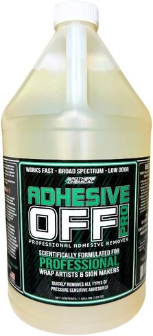 Adhesive-Off PRO Adhesive Remover for Vinyl Wrap Residue | 1 Gallon (128oz) | Fast-Acting, Low Odor Formula for Vehicle Wraps, Graphics, and Decals | Brothers Chemical in Saudi Arabia