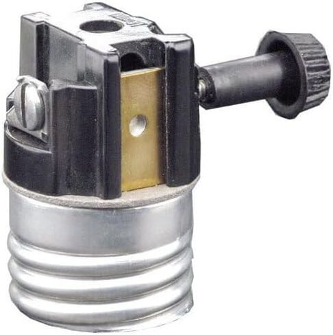 Leviton 10083-M حامل مصباح كهربائي بدائرة واحدة، 250 وات، ساطع، متوسط، جسم فينولي، غلاف من الألومنيوم، حزمة مقاولة، أسود in Saudi Arabia