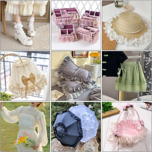 10 Yards Pleated Ribbon Trim Pink Vintage Satin Gathered Ruffle Edge Trimming Polyester Double Sided Ruffled Fabric Ribbons for Sewing Making Crafts Wedding Bridal DIY Dresses Decor Supply in Saudi Arabia