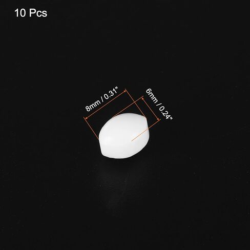 MECCANIXITY Magnetic Stirrer Mixer Stir Bar Rod 25mm(1") x9mm Olive Shape PTFE Coating Magnet White for Laboratory 10Pcs in Saudi Arabia
