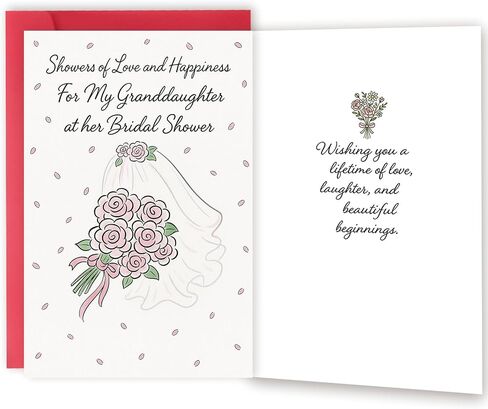 – Bridal Shower Card and Gift for Granddaughter – Elegant and Sentimental Keepsake for Bride-to-Be – Thoughtful Gift from Grandma or Grandpa in Saudi Arabia