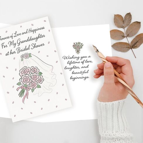 – Bridal Shower Card and Gift for Granddaughter – Elegant and Sentimental Keepsake for Bride-to-Be – Thoughtful Gift from Grandma or Grandpa in Saudi Arabia