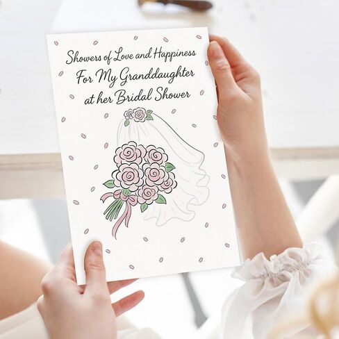 – Bridal Shower Card and Gift for Granddaughter – Elegant and Sentimental Keepsake for Bride-to-Be – Thoughtful Gift from Grandma or Grandpa in Saudi Arabia