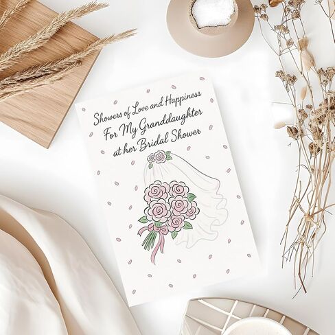 – Bridal Shower Card and Gift for Granddaughter – Elegant and Sentimental Keepsake for Bride-to-Be – Thoughtful Gift from Grandma or Grandpa in Saudi Arabia