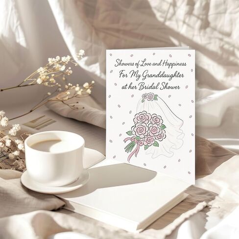 – Bridal Shower Card and Gift for Granddaughter – Elegant and Sentimental Keepsake for Bride-to-Be – Thoughtful Gift from Grandma or Grandpa in Saudi Arabia