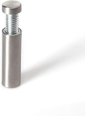 Stainless Steel Standoff 1/2 Inch Diameter x 1-1/2 Inch Barrel Length Brushed Finish for PVC, Glass and Acrylic Sign Stand Off Wall Anchors and Screws 2 Piece Small Sign Pack in Saudi Arabia