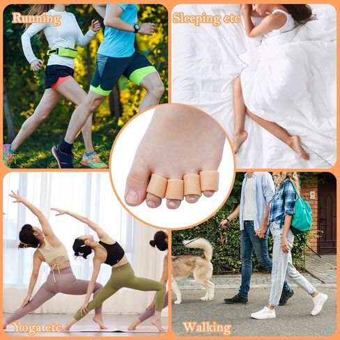 Silicone Toe Protector, 24 Pieces Of Open Gel Toe Cap, Corn Toe Tube, Small Toe Protective Pad, Pain Relieving Toe Wrapping, Toe Protection And Relieving Corn,Callus, Blisters, Friction And Pain. in Saudi Arabia