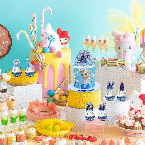 Cartoon Birthday Decorations Set for Girls, Cute Anime Birthday Party Supplies Include Tablecloth, Balloons, Cake Topper, Cake Cupcake Toppers, Background Cloth in Saudi Arabia