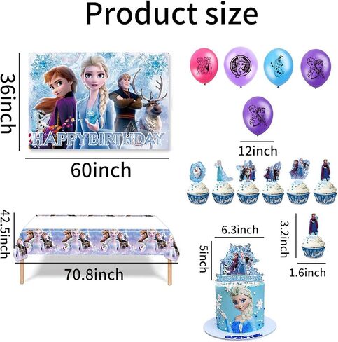 Cartoon Birthday Decorations Set for Girls, Cute Anime Birthday Party Supplies Include Tablecloth, Balloons, Cake Topper, Cake Cupcake Toppers, Background Cloth in Saudi Arabia