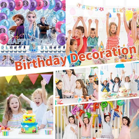 Cartoon Birthday Decorations Set for Girls, Cute Anime Birthday Party Supplies Include Tablecloth, Balloons, Cake Topper, Cake Cupcake Toppers, Background Cloth in Saudi Arabia