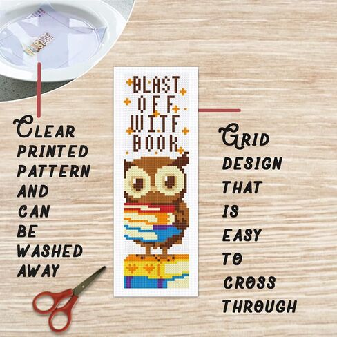 BEUNITONE 6 Pcs Cartoon Cross Stitch Bookmark Kit for Beginners Cute Animals Counted Cross Stitch Kit Embroidery Bookmarks with Instruction Stamped Bookmarks Handmade for Crafts Book Lovers 8.5''x3'' in Saudi Arabia