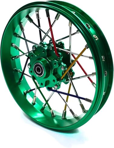 CNC Aluminum Front Wheel For LOSI Promoto MX motorcycle 1:4 (green) in Saudi Arabia