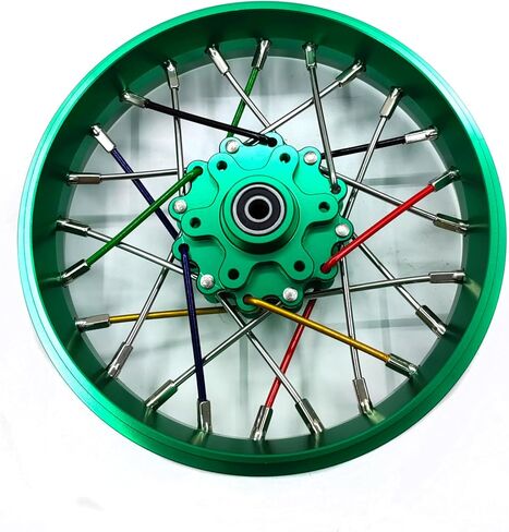 CNC Aluminum Front Wheel For LOSI Promoto MX motorcycle 1:4 (green) in Saudi Arabia