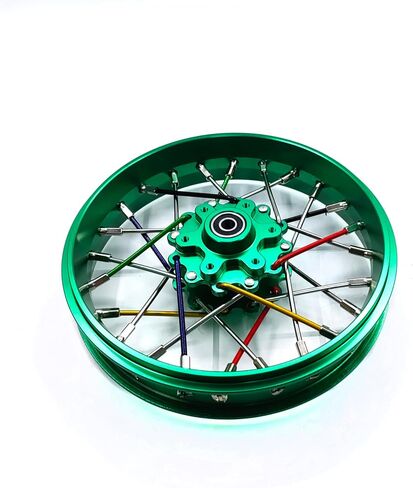 CNC Aluminum Front Wheel For LOSI Promoto MX motorcycle 1:4 (green) in Saudi Arabia