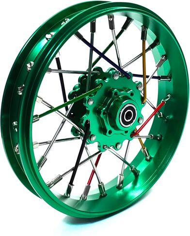 CNC Aluminum Front Wheel For LOSI Promoto MX motorcycle 1:4 (green) in Saudi Arabia