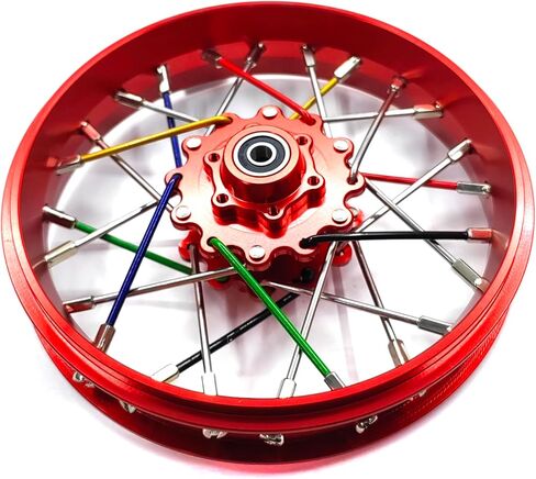 CNC Aluminum Front Wheel For LOSI Promoto MX motorcycle 1:4 (green) in Saudi Arabia