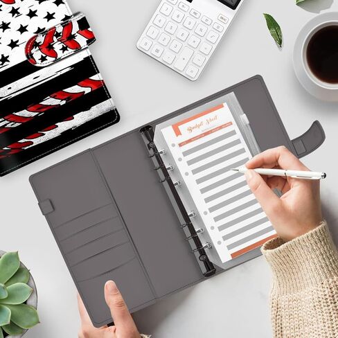 الموثق الميزانية ، رابط أموال A6 CUTE A6 مع مظاريف السوستة ، ومنظم الأموال الجلدية PU للنقد ، وأوراق ميزانية المصاريف ، والأظرف النقدية لتوصيل الوجوه اللطيفة Cate Cate in Kuwait