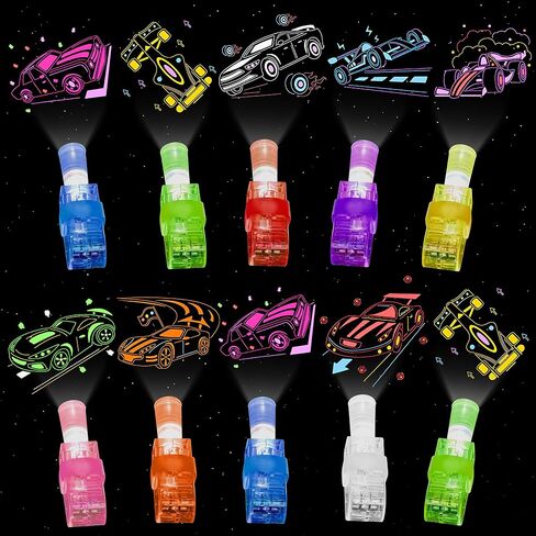 48 PCS Finger Light For Kids Summer Party Fords ، Glow in the Dark Light Up Summer Beach Toys Bulk for Kids Birthday Goodie Bag Bag Bag Biros Boys Boys Girl in Kuwait