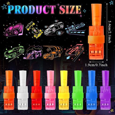 48 PCS Finger Light For Kids Summer Party Fords ، Glow in the Dark Light Up Summer Beach Toys Bulk for Kids Birthday Goodie Bag Bag Bag Biros Boys Boys Girl in Kuwait