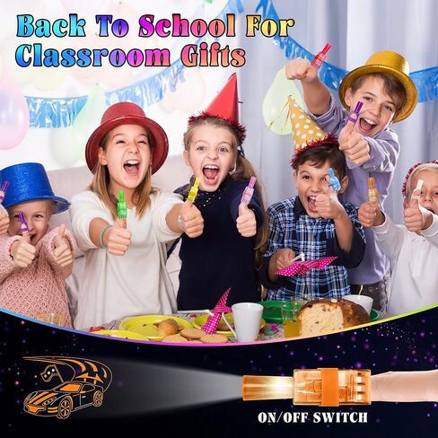 48 PCS Finger Light For Kids Summer Party Fords ، Glow in the Dark Light Up Summer Beach Toys Bulk for Kids Birthday Goodie Bag Bag Bag Biros Boys Boys Girl in Kuwait