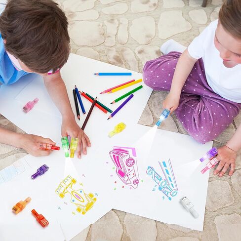 48 PCS Finger Light For Kids Summer Party Fords ، Glow in the Dark Light Up Summer Beach Toys Bulk for Kids Birthday Goodie Bag Bag Bag Biros Boys Boys Girl in Kuwait